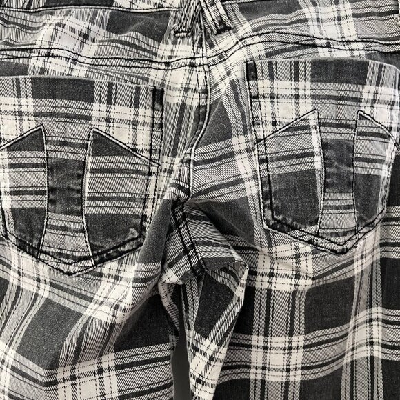 Tripp NYC Goth Punk Emo Plack Plaid Skinny Stretch Pants Sz 3 - Picture 5 of 10